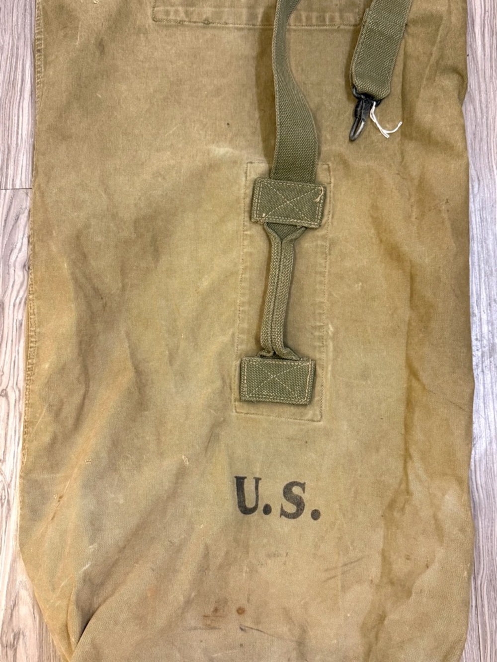 Vintage 1944 WWII US‎ Army M-1937 Barracks Duffle Bag John Igelstroem 36” x 20”